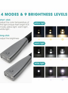 Y&D LED Neck Reading Light, Rechargeable Book Light for in Bed, Stepless Dimming and Bendable Arms  - Image 4