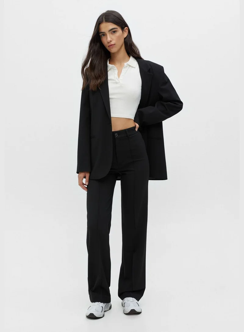PULL&BEAR Regular fit trousers with darts