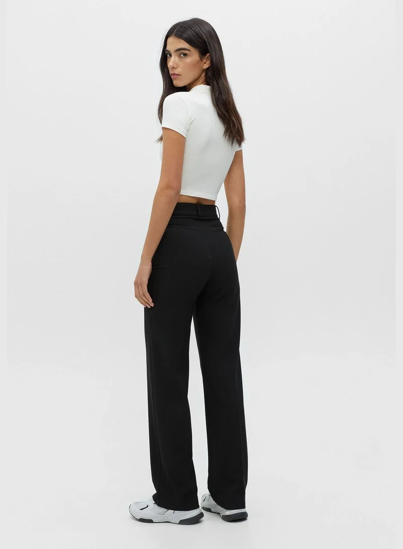 PULL&BEAR Regular fit trousers with darts
