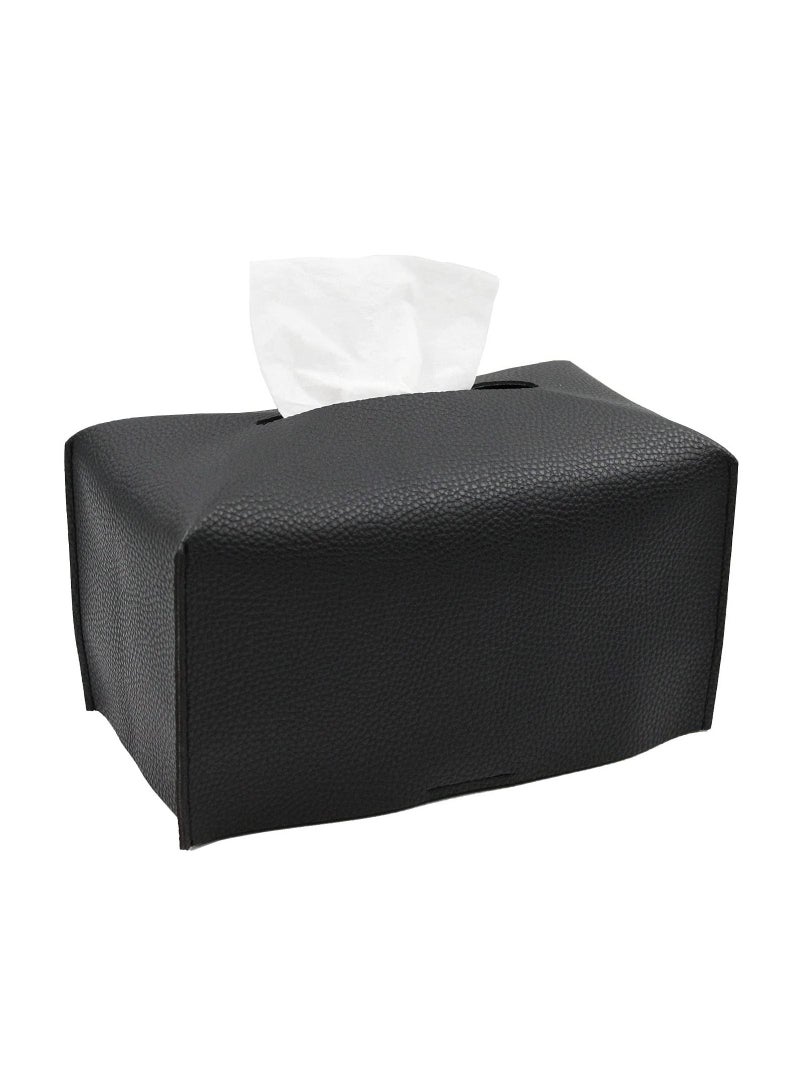 Arabest Decorative PU Leather Tissue Box Holder,  Tissue Box Organizer for Bathroom Vanity Countertop, Night Stand, Bedroom Dresser, Office Desk, Car .  - Image 1