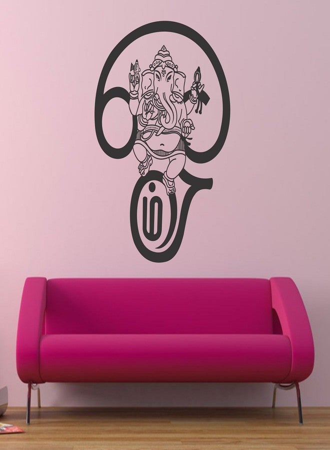 Asmi Collections Wall Stickers Beautiful Black God Ganesha