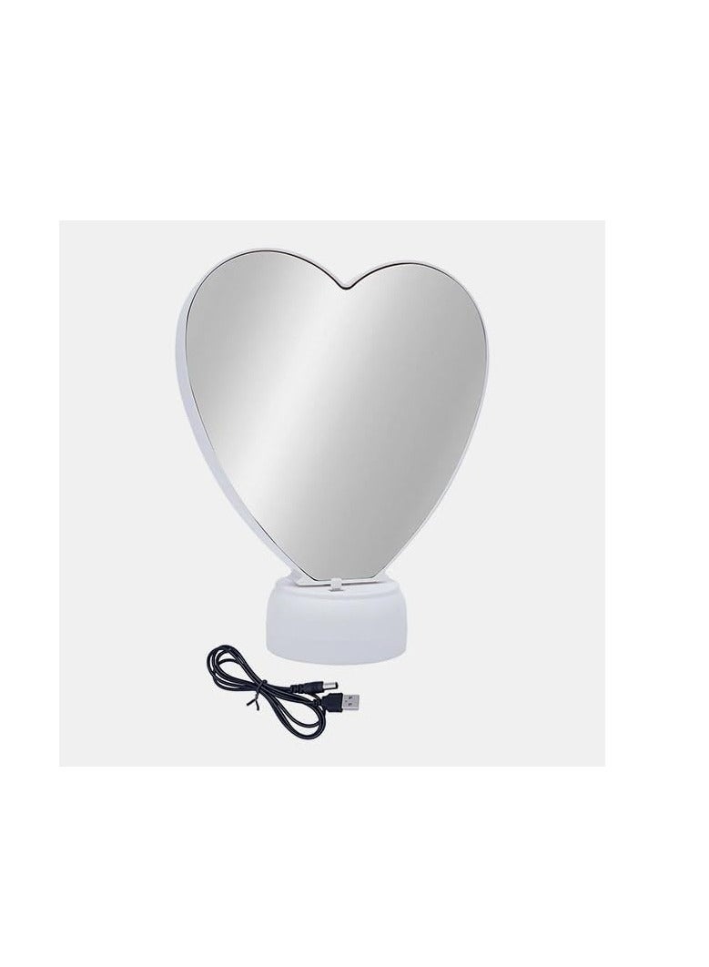 Magic Lighted Mirror With Led Frame To Add A Modern Touch To Your Home Decor With A Heart-Shaped Design - Image 4
