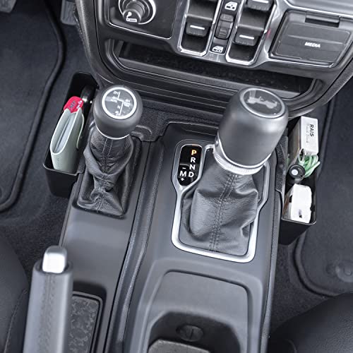 PIMCAR 2-Piece Upgrade Tray Organizer Set for Jeep Wrangler JL/JLU (2018-2025) & Gladiator JT (2020-2025) - Gear Shift Side and Center Console Hanging Storage Box, Durable Interior Accessories - Image 4
