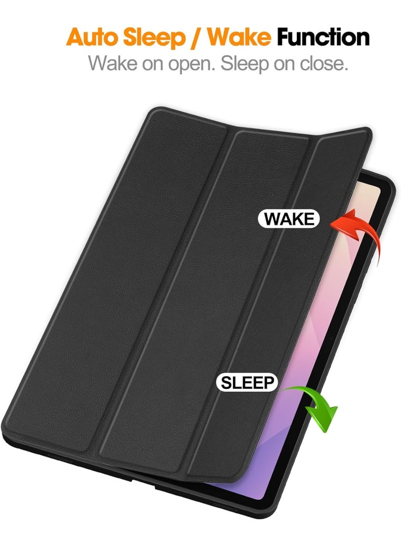 VKL Tablet Case for Samsung Galaxy Tab S11 11 inch 2025 (SM-X730/SM-X736B), Tri-Fold PU Leather Case with Auto Wake/Sleep, Soft TPU Back Cover Built-in Pen Holder (Black) - Image 2