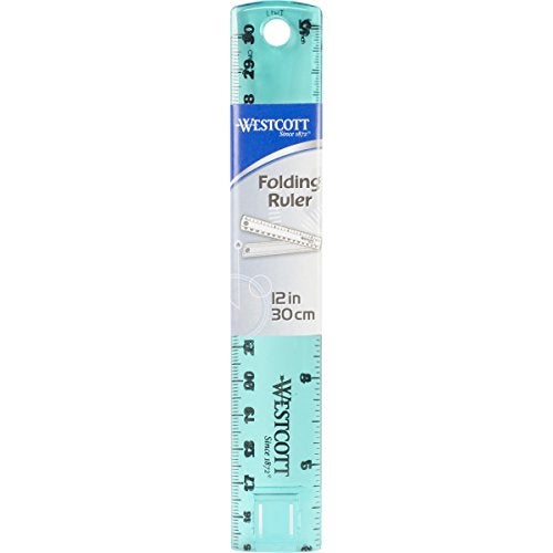 Westcott Acme Westcott Plastic Folding Ruler, Colors Vary (15390) - Image 1