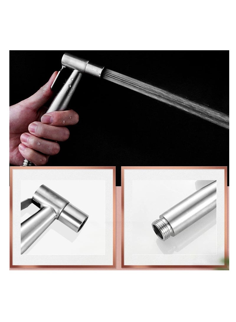 ECVV Stainless Steel Handheld Bidet Sprayer for Toilet Cloth Bathroom Diaper Sprayer Self Cleaning Shattaf Set with adjustable water Pressure Control - Image 5