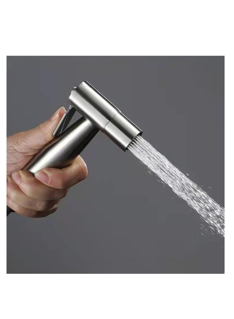ECVV Stainless Steel Handheld Bidet Sprayer for Toilet Cloth Bathroom Diaper Sprayer Self Cleaning Shattaf Set with adjustable water Pressure Control - Image 3