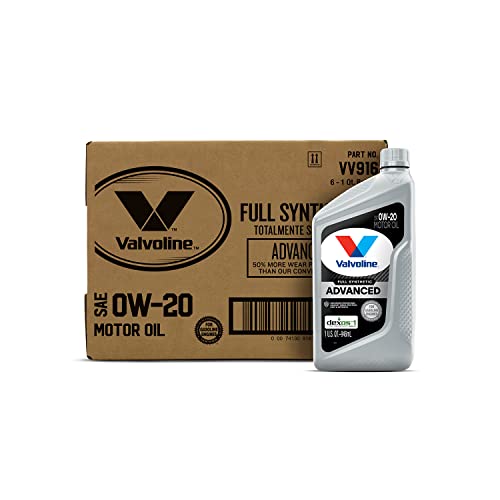 Valvoline Advanced Full Synthetic SAE 0W-20 Motor Oil 1 QT, Case of 6 - Image 1