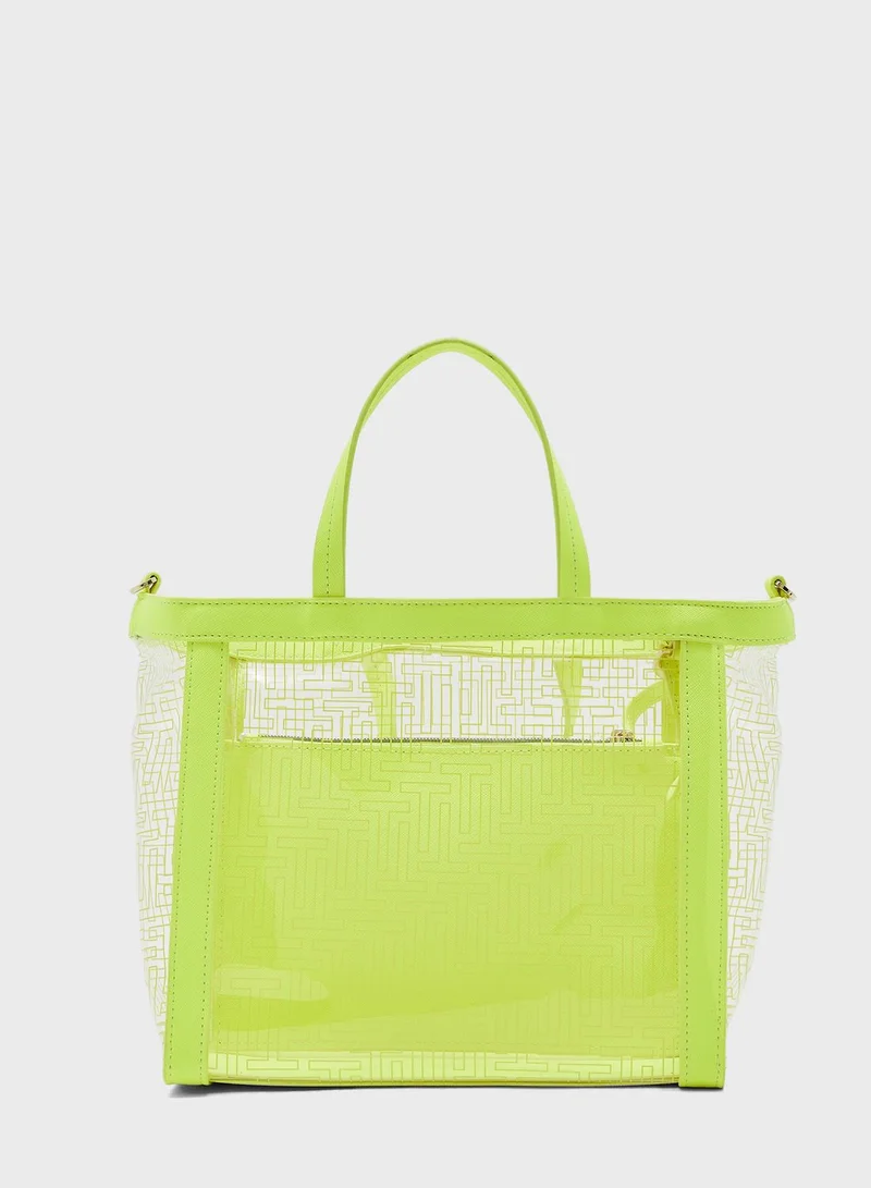 Ted Baker T Branding Transparent Small Tote