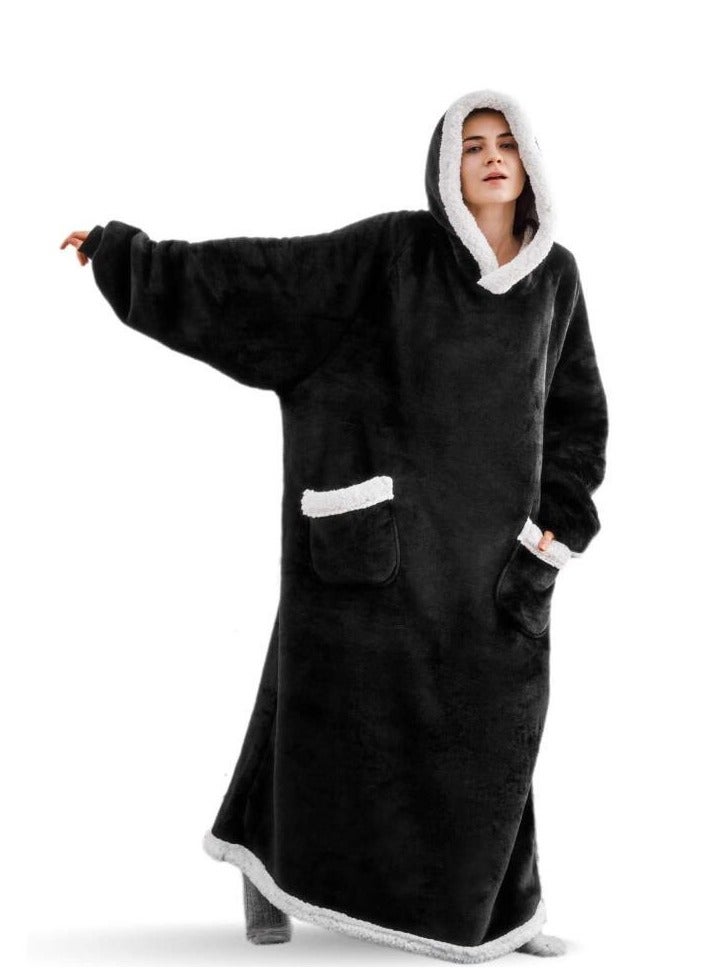 إسكدنيا شتاء 2024 تمديد عمودي جيب بطانية بطانية الصوف الفانيلا التلفزيون - Image 1