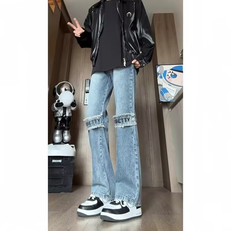 Unisex Classic Denim Jeans Loose Fit Daily Outdoor Wear - Image 1
