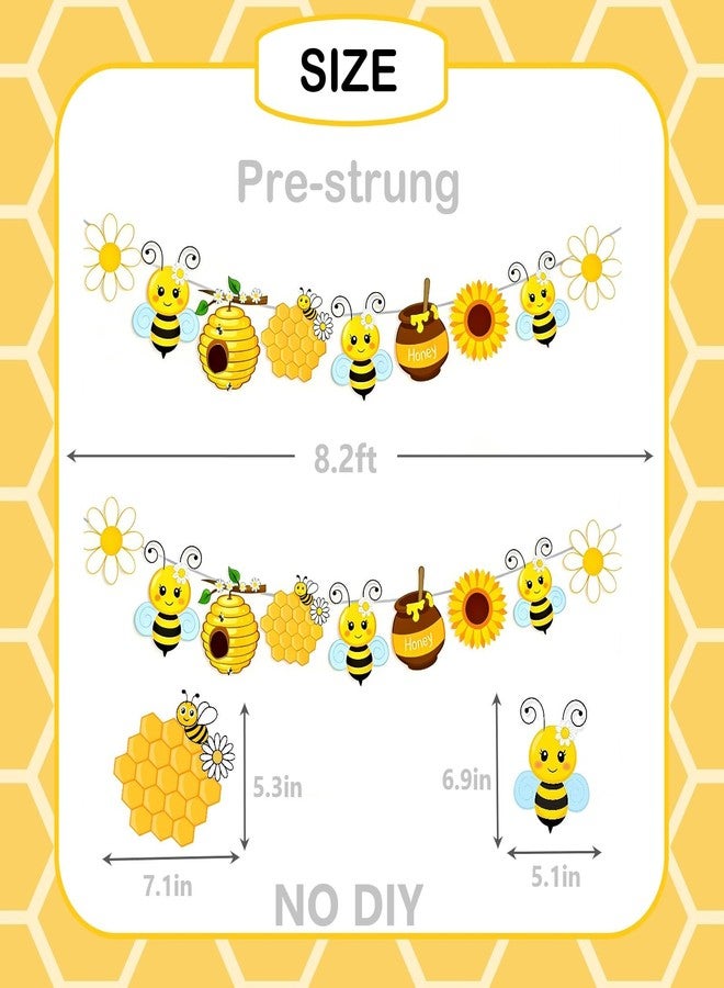WAWEOOP Bee Themed Birthday Decorations,Honey Bee Festival with Daisy Sign Banners,for Bulletin Board Baby Shower 1st Birthday Party Decor Supplies - Image 4