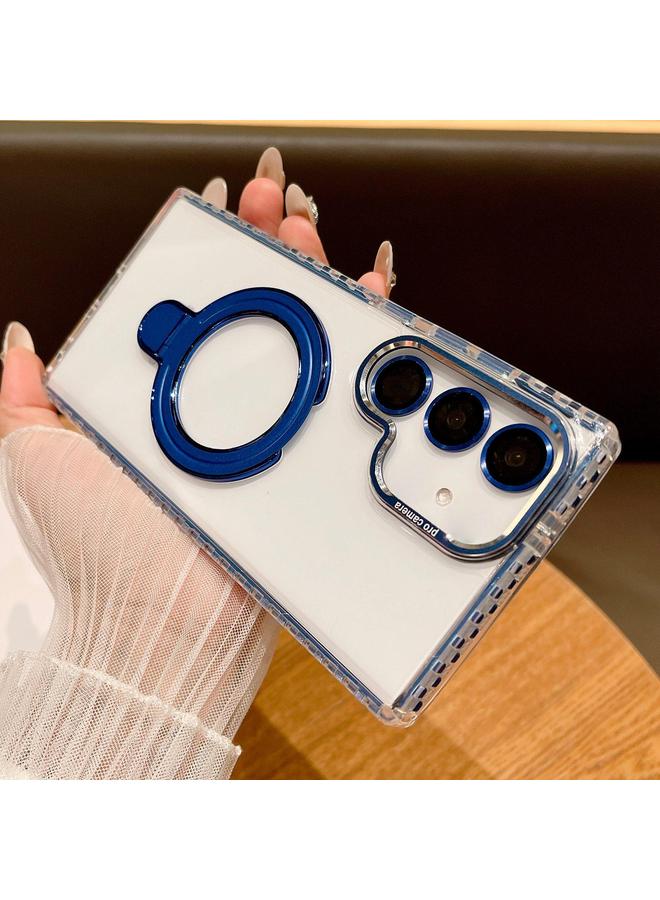 erorex Case For Samsung Galaxy S24+ 5G Transparent MagSafe Holder Phone Case with Lens Film - Image 1