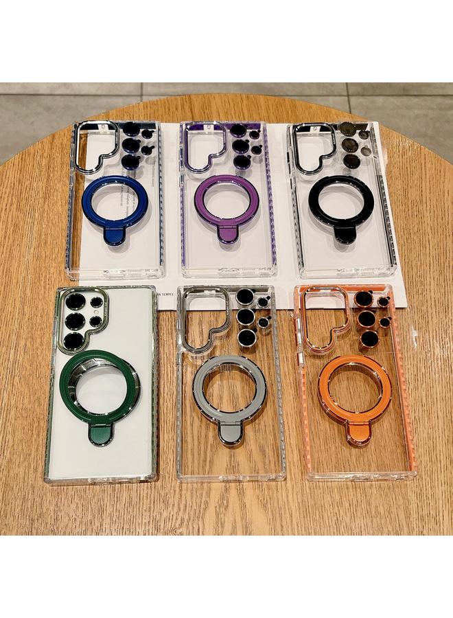 erorex Case For Samsung Galaxy S24+ 5G Transparent MagSafe Holder Phone Case with Lens Film - Image 2