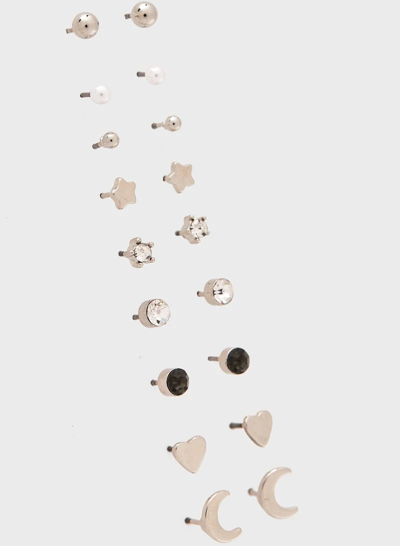 NEW LOOK Multipack Mixed Tiny Stud Earrings