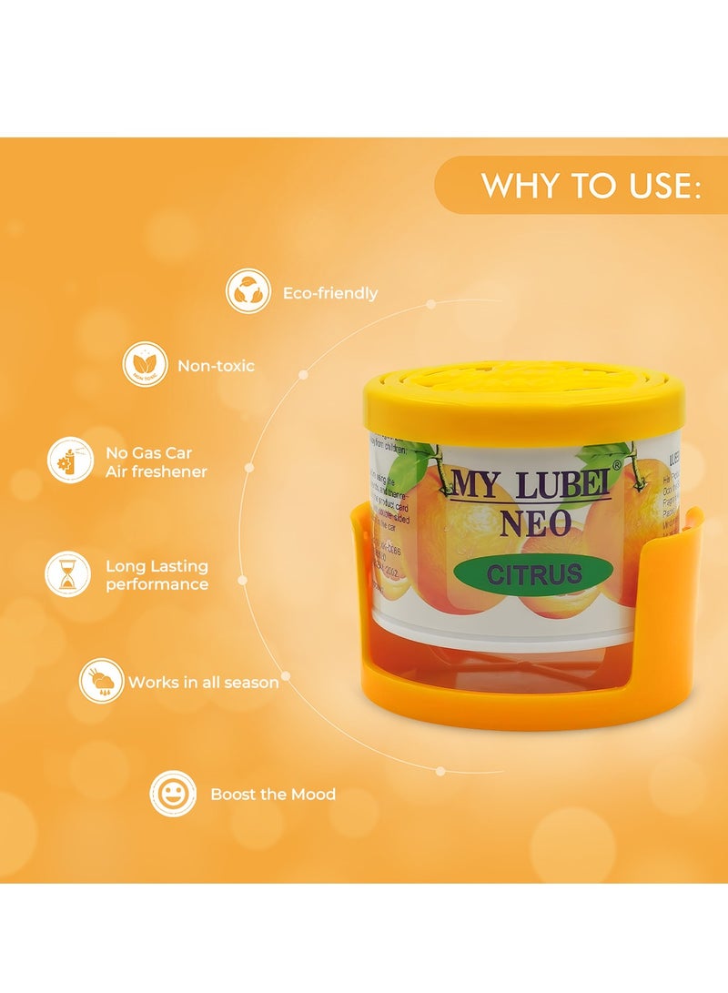 MY LUBEI NEO Natural CITRUS Air Freshener 90G Long Lasting Citrus Scent For Car ,Office And Home - Image 5
