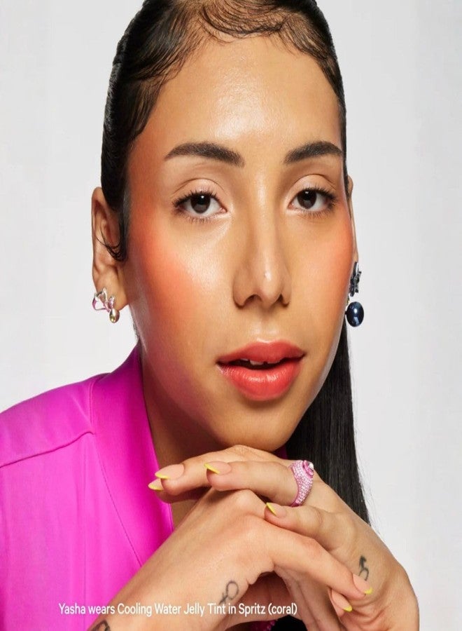 Beauzy X Milk Cooling Water Jelly Tint - Sheer Lip + Cheek Stain with Vegan Collagen, Seawater + Aloe - Hydrating, Long-Lasting, Buildable Lip Tint + Blush (Spritz Coral) - Image 4