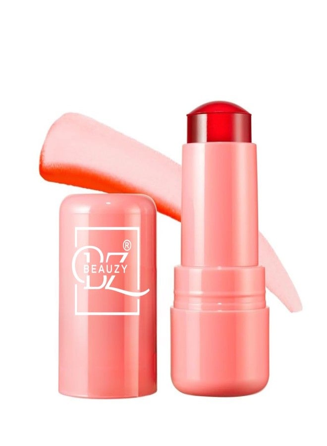 Beauzy X Milk Cooling Water Jelly Tint - Sheer Lip + Cheek Stain with Vegan Collagen, Seawater + Aloe - Hydrating, Long-Lasting, Buildable Lip Tint + Blush (Spritz Coral) - Image 1