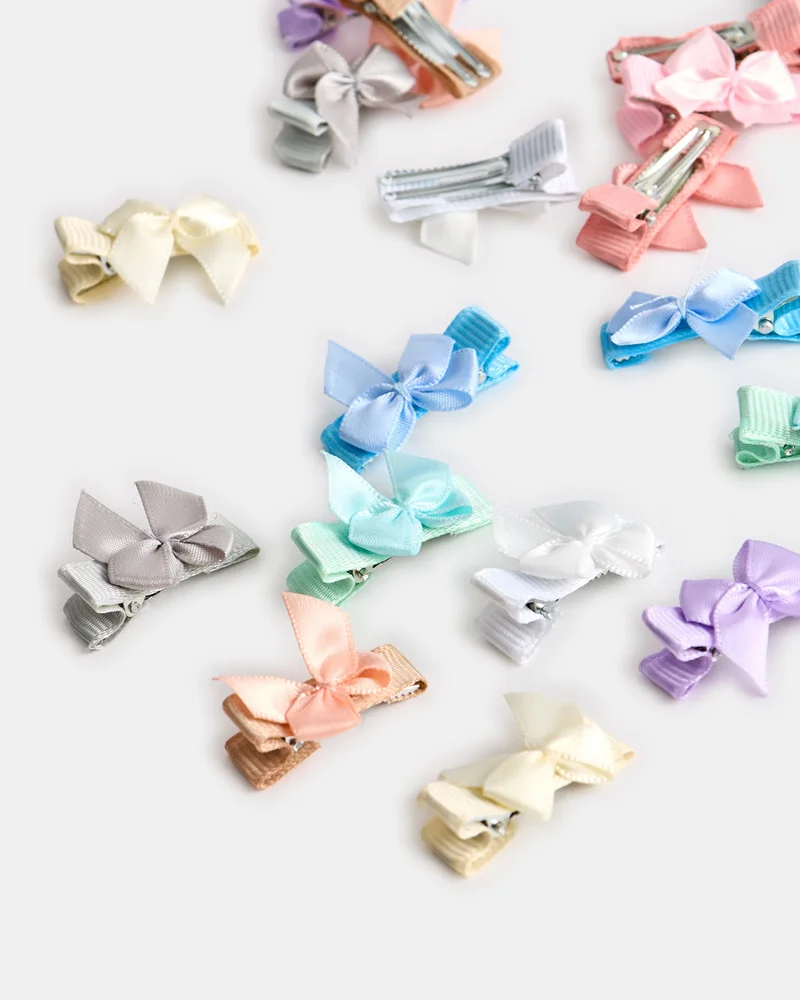 Redtag Girls Assorted Embellished Hair Clips Set (Pack of 20)
