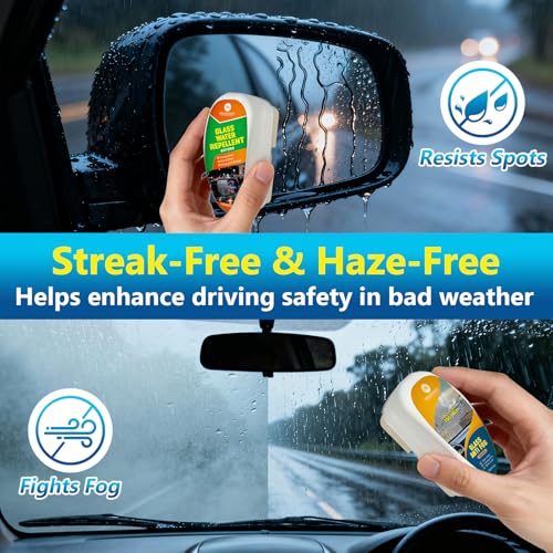 PRAZISCHUTZ Car Water Repellent & Anti-Fog for Windshield – Advanced Hydrophobic Coating, Clear Vision, Long-Lasting Protection, Easy Apply for Cars, Trucks, SUVs - Image 2