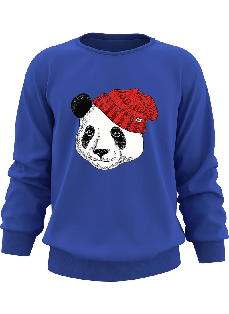 Ada Bebek Çocuk Ada Baby Kid Oversize Hat Panda Printed Kids Sweatshirt