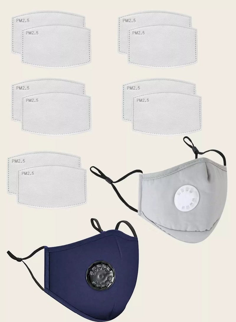 Men Face Valve Covering Set with 10 Filters Set  - Image 1