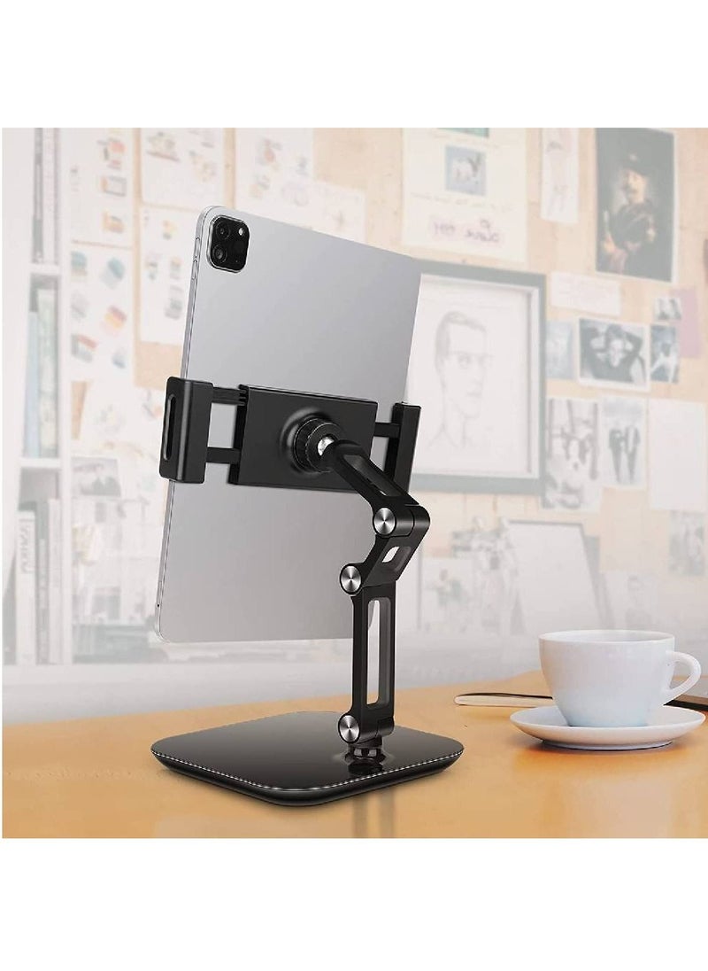 GENNEXT Tablet Stand Holder, Height & Angle Adjustable, Aluminum 360 Degree Rotating Tablet Mount Desktop Tablet Stand for 4'' - 12.9'' Screen Devices  - Image 3