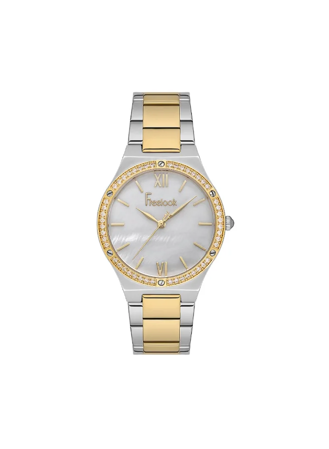 Freelook Paris Freelook - Lumiere Women's Watch | Brass Case | Stainless Steel Band | Silver & Round Dial | Analog | Japanese Quartz | Mineral Glass | Premium Luxury Watch | Ideal Gift | Water Resistant 50 Meters