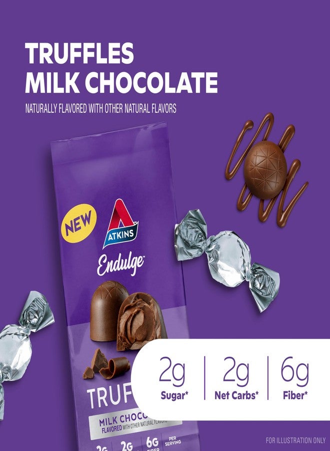 Atkins Endulge Milk Chocolate Truffles, Low Sugar, Low Carb, Keto Friendly, 6 pack (12 Truffles each Pack) - Image 2