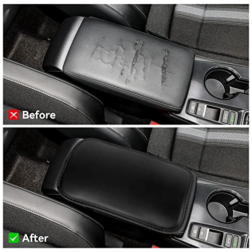 Amiss Auto Center Console Pad, PU Leather Car Armrest Seat Box Cover Protector, Universal Waterproof Non Slip Soft Center Console Armrest Pad for Most Vehicle, SUV, Truck, Car (Black) - Image 4