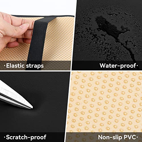 Amiss Auto Center Console Pad, PU Leather Car Armrest Seat Box Cover Protector, Universal Waterproof Non Slip Soft Center Console Armrest Pad for Most Vehicle, SUV, Truck, Car (Black) - Image 3