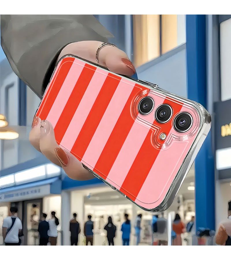 Mixed Color 1 Phone Case For Galaxy M10s TPU Protective Cover Striped Pattern Compatible With Samsung Galaxy A02 A03S A04 A05S A06 A13 A14 A15 A16 5G A21S A22 A23 A24 A25 A32 A34 A35 A50 A52 A53 A54 A55 A73 S21 Ultra S22 Plus S23 S24 FE S25 - Image 2