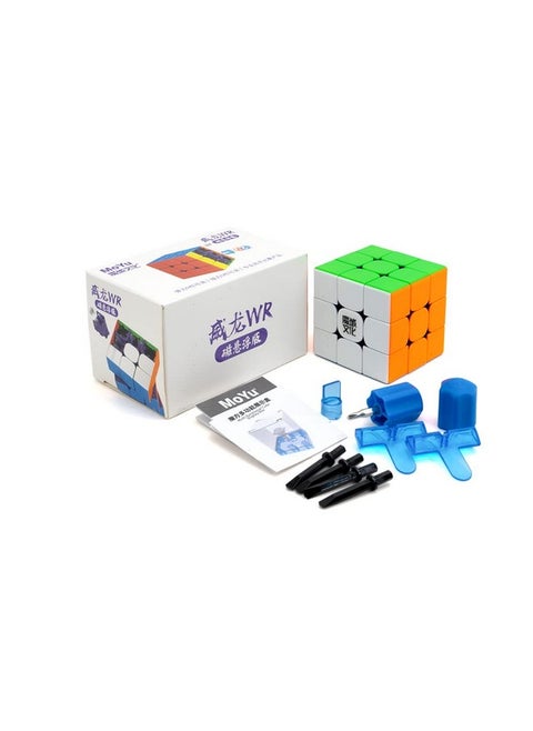 Cubelelo MoYu WeiLong WR M (Maglev) 3x3 Magnetic Speed Cube | Flagship 55mm Cube with Adjustable Magnetic System & Purple Core | Innovative Maglev Technology for Smooth & Quiet Performance