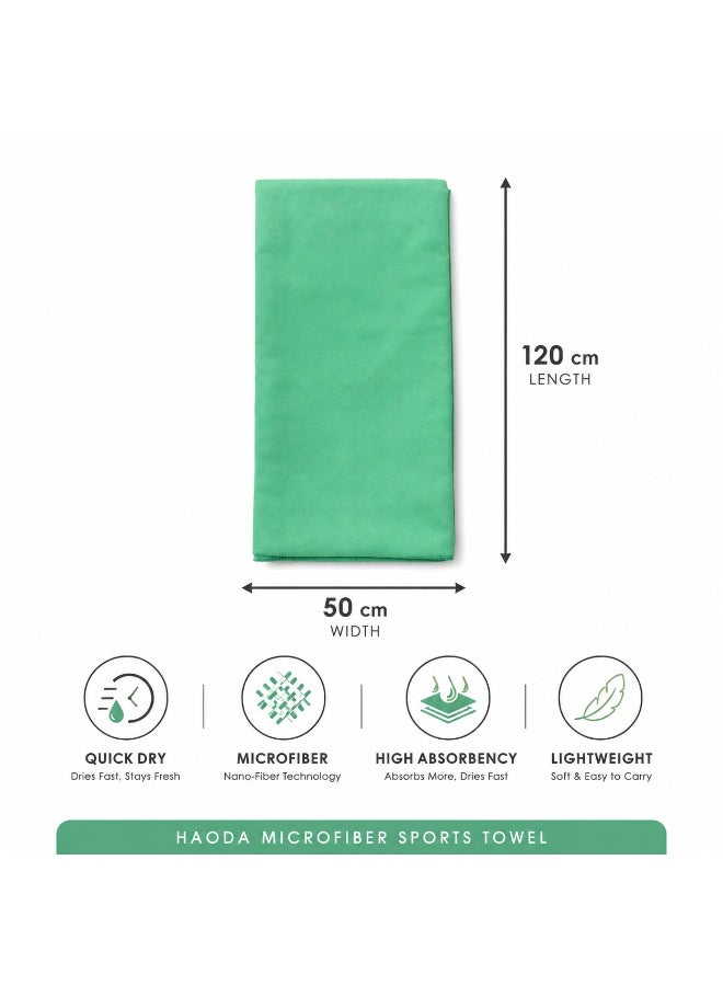 Quick Dry Microfiber Sports Towel 120 x 50 cm Lightweight Gym Towel With Strong Water Absorption Fast Drying Nano Fabric For Gym Travel Sports And Home (Green) - Image 4