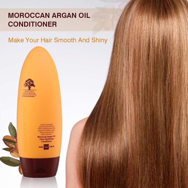 ARGANMIDAS Hair Conditioner 153 Fl Oz SulfateFree Conditioner Intensely Smooth and Clear Hydrating Hair Conditioner Argan Oil Daily Moisture Deep Conditioner for Color Treated Hair Effectively - Image 2