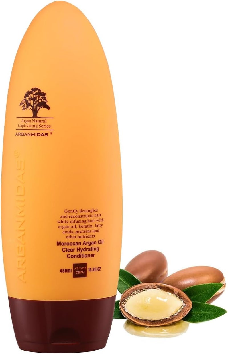 ARGANMIDAS Hair Conditioner 153 Fl Oz SulfateFree Conditioner Intensely Smooth and Clear Hydrating Hair Conditioner Argan Oil Daily Moisture Deep Conditioner for Color Treated Hair Effectively - Image 1
