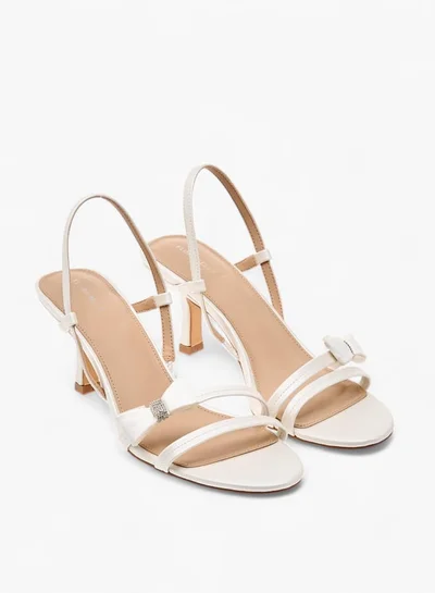 فلورا بيلا من شو إكسبرس Women Bow Applique Slingback Sandals with Flared Heel