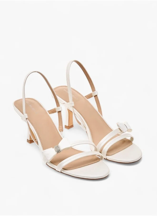 Flora Bella By Shoexpress Women Bow Applique Slingback Sandals with Flared Heel Ramadan Collection