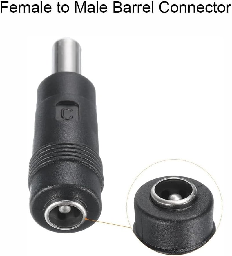TOP-MAX DC Power Connector Adapter Barrel Jack 5.5 x 2.1 mm Female to Micro USB Male for Laptop PC Pack of 5 - Image 4