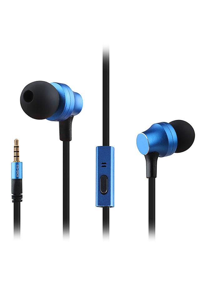 NIBEMINENT 3.5mm Plug Stereo Music Deep Bass In-Ear Earphones Blue/Black