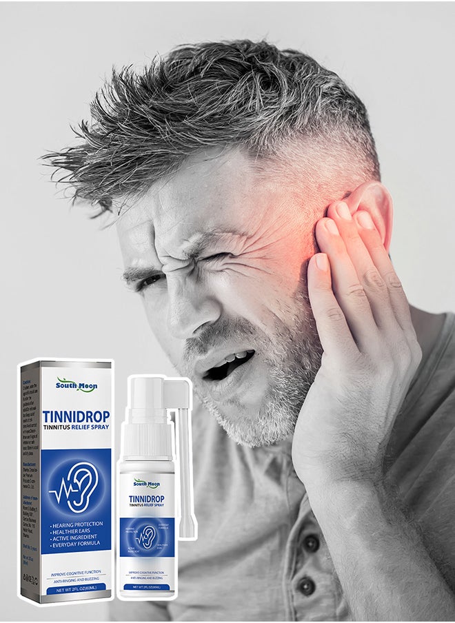 SOUTH MOON Tinnitus Relief Spray Relieves Tinnitus Ear Discomfort Comfortable Ear Solution, Gently Cleans Ears, Says Goodbye To Ear Discomfort And Excess Earwax, Refreshing Ear Care, Enhances Ear Health  - Image 2