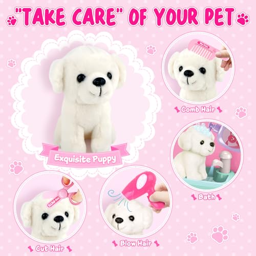Shemira Girl Toys Gifts for 2 3 4 5 6 Years Old, Toddler Girl Toys, Pet Care Pretend Doctor Set Toys for Kids, Doctor kit for Toddlers 1-3 3-5, Kids Doctors Play Set with Plush Puppy Toy&Storage Backpack - Image 2