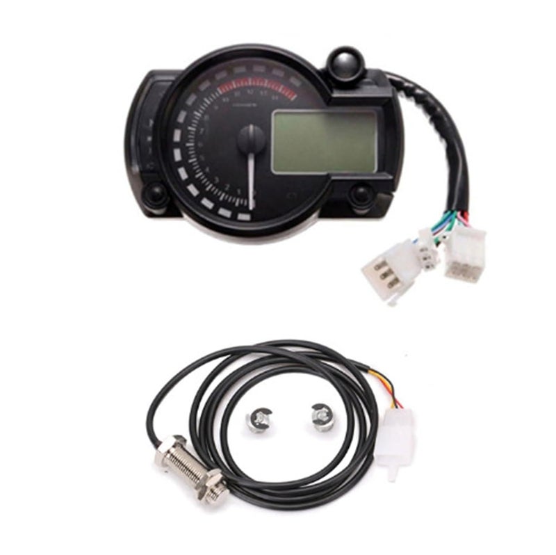 DEMULAX Adjustable LCD Digital Motorcycle Speedometer - Image 1