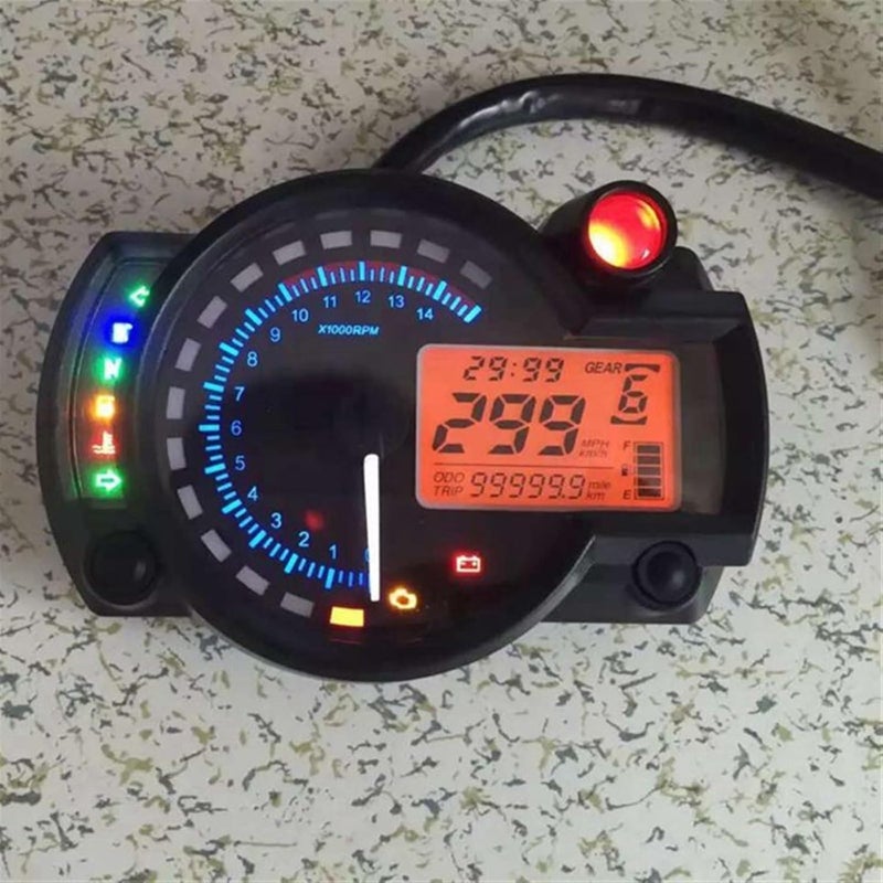 DEMULAX Adjustable LCD Digital Motorcycle Speedometer - Image 3