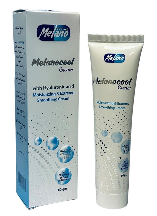 Melano Pharma - MelanoCool Cream Enriched with Hyaluronic Acid for Moisturizing and Extreme Smoothing Cream and Intense Hydration, 60g. - Image 1