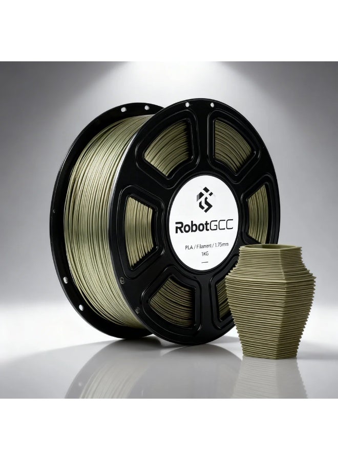 robotgcc PLA Silk Bronze 1.75mm 3D Printer Filament 1KG | Metallic Bronze PLA Filament with Silk Gloss Finish | High Precision Dimensional Accuracy | Smooth Extrusion | Low Warp | For FDM 3D Printers, Cosplay, Decorative Models, Engineering Prototypes - Image 2