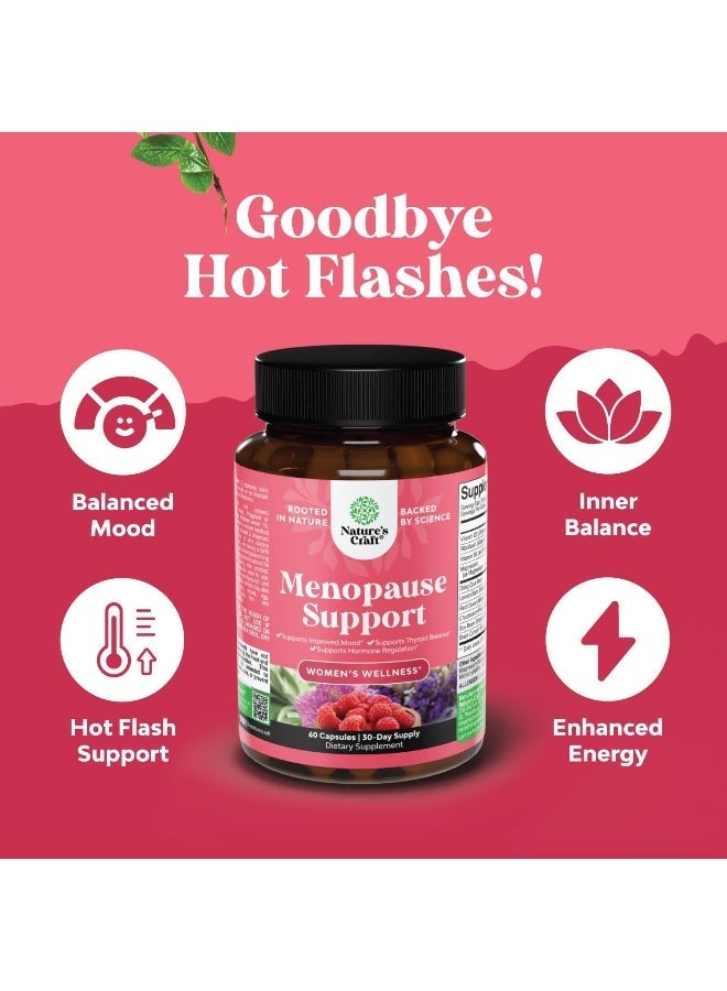 Natures Craft Menopause Supplements for Women – Hormonal Balance, Night Sweats & Hot Flash Relief – Black Cohosh, Dong Quai, Resveratrol, Red Clover – Herbal Formula – 60 Capsules – Gluten Free - Image 5