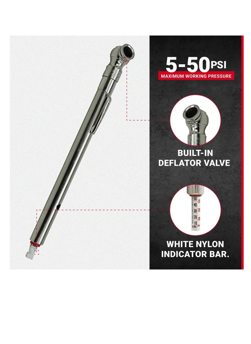 PAMEER Car Tyre Single Chuck Head Pencil Tire Pressure Gauge Air Pressure Test Meter Gauge Pen  - Image 3