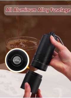 CHOIWIN Manual Bean Coffee Grinder, 5-Stars Stainless Steel Tapered Burr And Dual Bearing Positioning, 60-Gear External Adjustable Setting,For V60 Drip Brew, French Press, Espresso  - Image 5