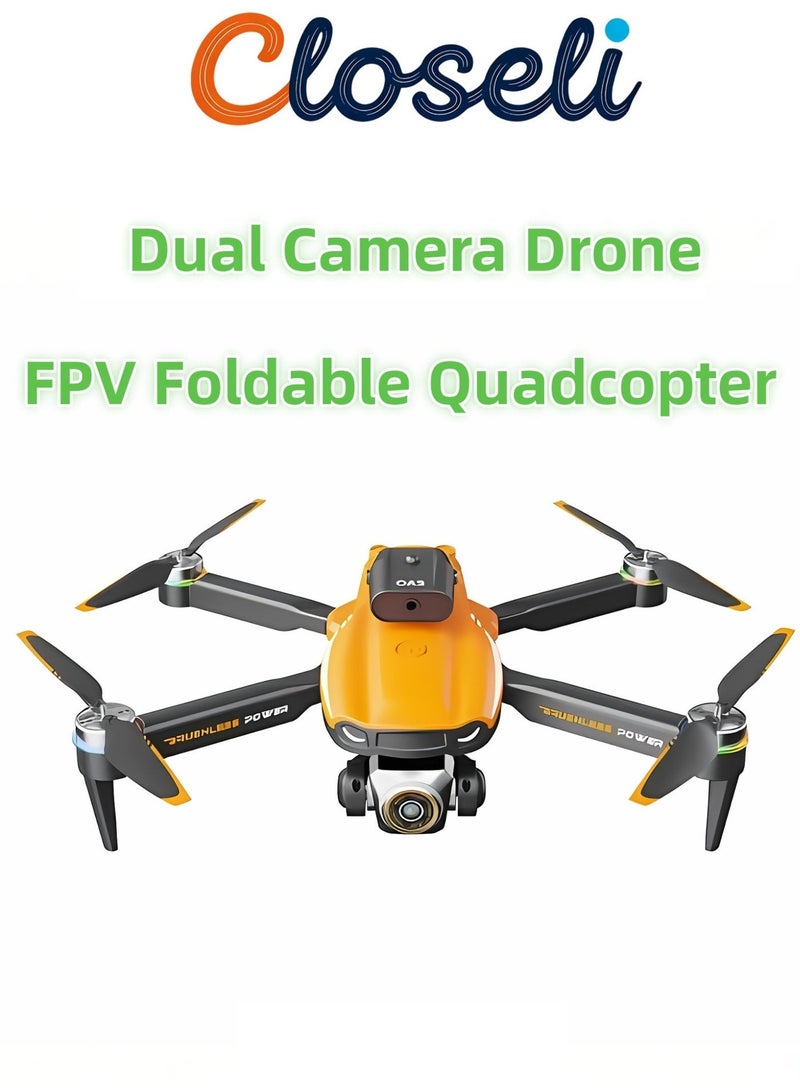 كلوزيلي بطاريتان، طائرة بدون طيار قابلة للطي مزودة بكاميرا عالية الدقة مزدوجة، تحكم عن بعد، نظام ذكي لتجنب العوائق، نظام تحديد المواقع بالتدفق البصري، دوران 360 درجة، تعديل السرعة، قابلة لإعادة الشحن، عمر بطارية طويل، تصوير بالإيماءات، مناسبة للمبتدئين، تصوير جوي - Image 1